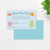 Sous le Baby shower marin Devinez combien de carte (Bureau)
