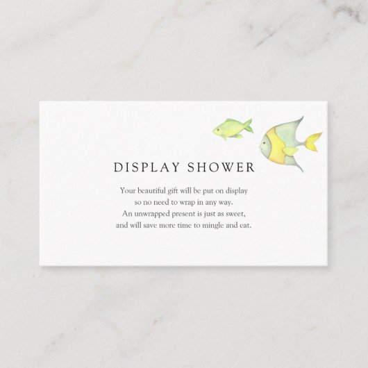 Sous le Baby shower Océan Mer insérer la carte (Devant)