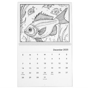 Sous le calendrier de coloration maritime
