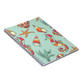 Sous le carnet de notes à spirale de mer (Côté Droit)