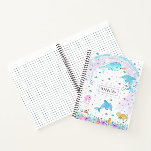 Sous le Carnet marin - Dauphin, Narwhal (Intérieur)