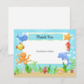 Sous le carte de remerciements de fête (Devant / Derrière)