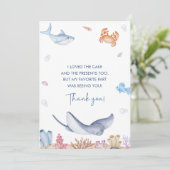 Sous le Carte de remerciements de fête d'anniversa (Debout devant)