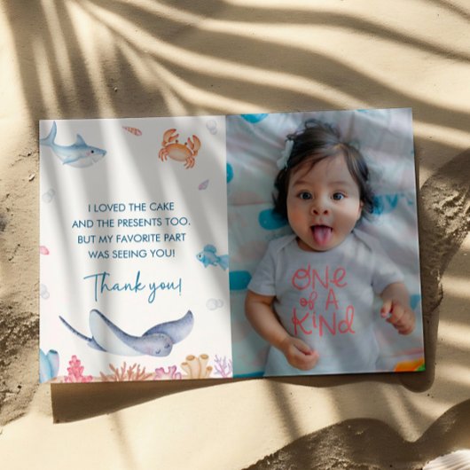 Sous le Carte de remerciements de fête d'anniversa