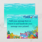 Sous le carte de remerciements de mer (Devant / Derrière)