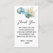 Sous le Carte de remerciements du Baby shower des  (Devant)