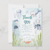 Sous le Carte de remerciements du Baby shower mari (Devant)