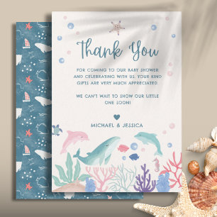 Sous le Carte de remerciements du Baby shower mari