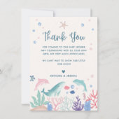 Sous le Carte de remerciements du Baby shower mari (Devant)