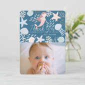 Sous le Carte de remerciements photo de la marine  (Debout devant)