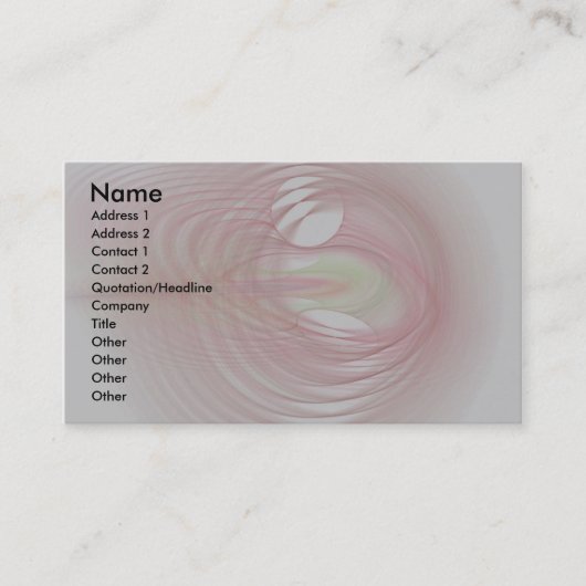 Sous le carte de visite de Pleine lune (Devant)