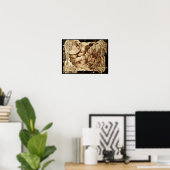Sous le clair de lune - Poster d'art de la pyrogra (Bureau à domicile)