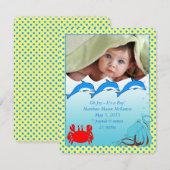 Sous le Faire-part de bébé marin (Devant / Derrière)