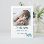 Sous le Faire-part de naissance marin (Debout devant)