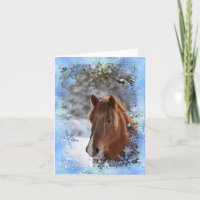 Sous le gui, carte de cheval