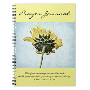 Sous le journal de prière de tournesol