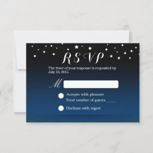 Sous le mariage de Stars Beach RSVP
