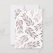 Sous le mariage Willows RSVP Rose Gold (Dos)