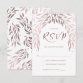 Sous le mariage Willows RSVP Rose Gold (Devant / Derrière)