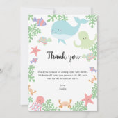 Sous le Merci du Baby shower marin Kawaii Pastel (Devant)