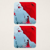 Sous le parapluie rouge (Devant & derrière)