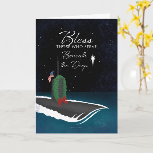 Sous le profond - Carte de vacances sous-marine (Fleur jaune)