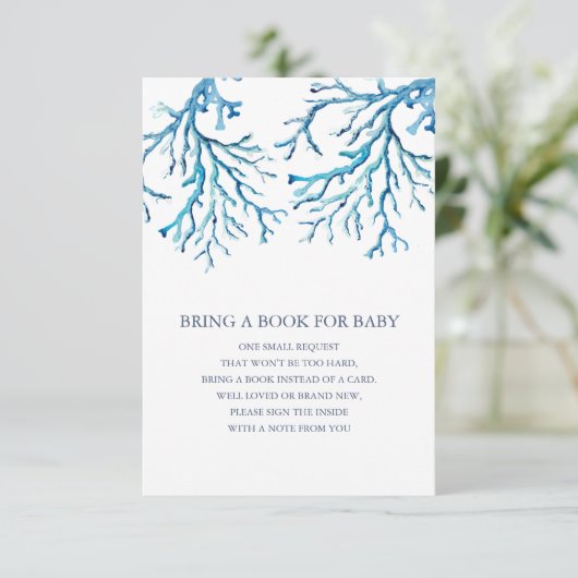 Sous le Sea Book For Baby Insert Invitation (Debout devant)