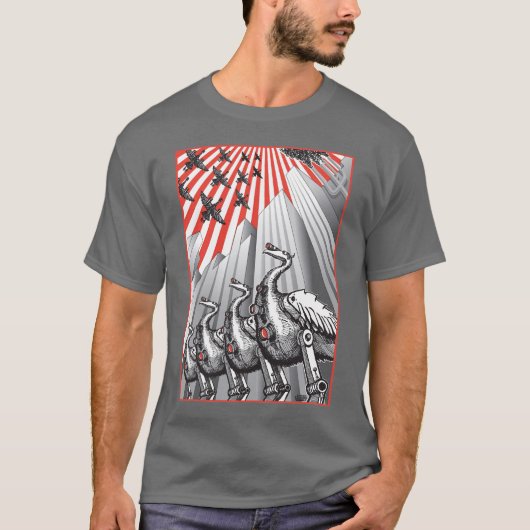 Sous le T-shirt gris-foncé de surveillance (Devant)