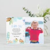 Sous l'eau Animaux de l'océan Anniversaire Merci (Debout devant)