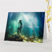 Sous l'eau - Carte de voeux (Fleur jaune)