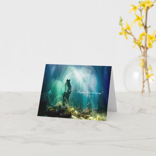 Sous l'eau - Carte pour notes (Fleur jaune)