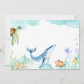 Sous l'eau Merci d'anniversaire Animaux de l'océan (Dos)