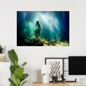 Sous l'eau - Poster (Bureau à domicile)