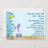 Sous les Baby showers de mer Invitations ~ Garçon (Dos)