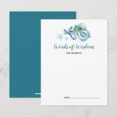 Sous les cartes de conseil du Baby shower de pieuv (Devant / Derrière)