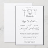 Sous les cartes de mariage juives de Chuppah (Devant / Derrière)