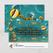 Sous les Cartes de Raffle de Baby shower de mer (Devant / Derrière)