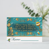 Sous les Cartes de Raffle de Baby shower de mer (Debout devant)