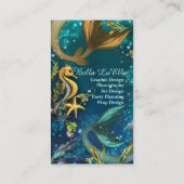 Sous les cartes de visite nautiques de sirène de (Dos)