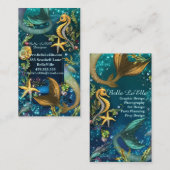 Sous les cartes de visite nautiques de sirène de (Devant / Derrière)