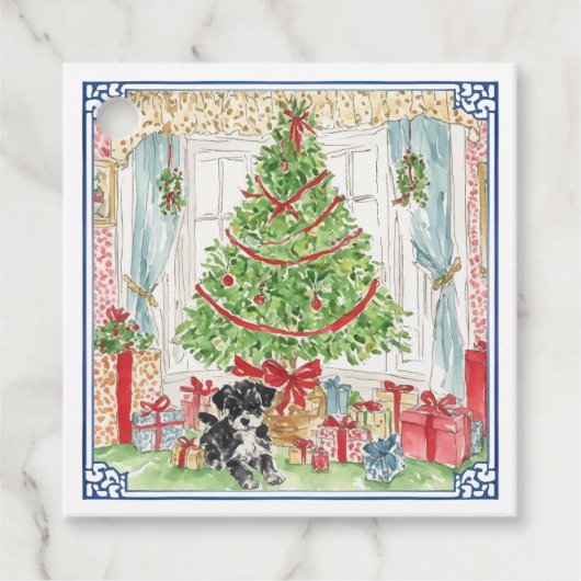 Sous les étiquettes cadeaux d'arbre de Noël (Devant)