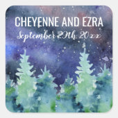 Sous Les Étoiles Mariage Faveur Stickers (Devant)