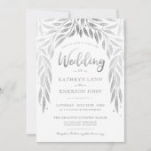 Sous les saules Faire-part de mariage Faux Argent (Devant)