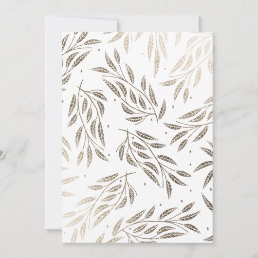 Sous les Willows Faire-part de mariage Faux Gold (Dos)