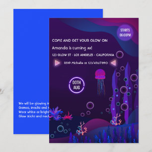 Sous l'étincelle de la mer Invitation de fête d'an