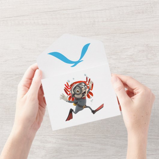 Sous l'invitation d'anniversaire de la mer - Carte (Ouverture)