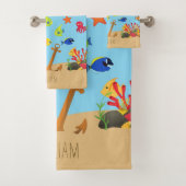 Sous l'océan marin Poisson et Ancre Nom de l'enfan (En situation)