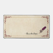 Sous-main de bureau pour écrivain et auteur Quill (Recto)