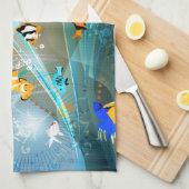 Sous-marin 1 Serviettes de cuisine (Quart Plié)