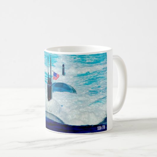 SOUS-MARINE D'ATTAQUE RAPIDE - SSN-770 Mug (Devant droit)